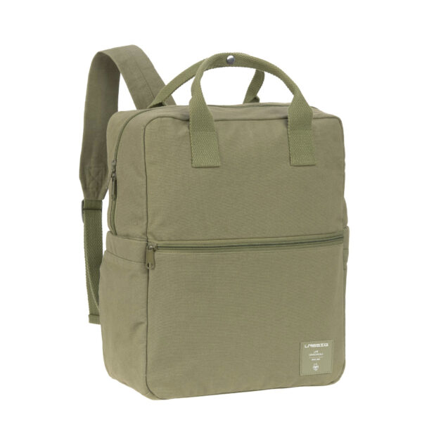 Přebalovací batoh - Green Label Little One & Me Square Backpack Big Gots olive