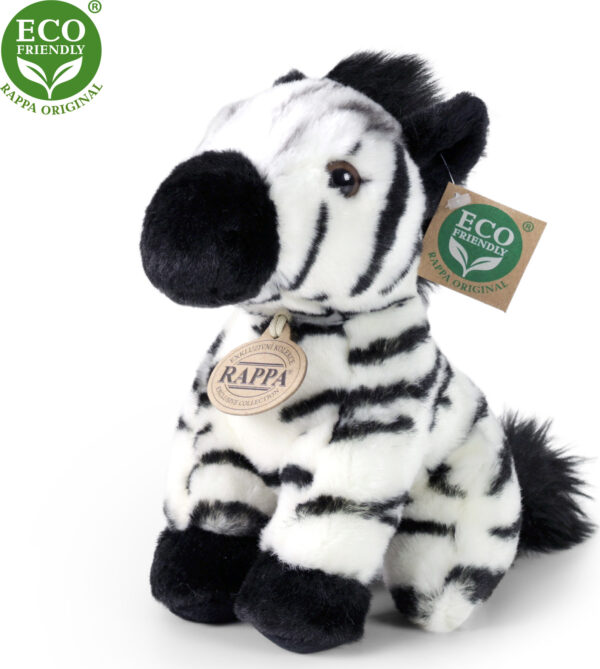 Plyšová zebra sedící 18 cm ECO-FRIENDLY