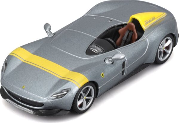 Bburago 1:43 Ferrari Signature Series - Ferrari Monza SP1 - Silver/ Yellow