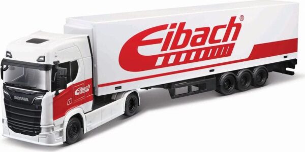 Bburago 1:43 Truck with trailer - Scania 770 S - White Trailer Eibach