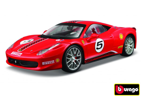 Bburago Ferrari Racing 458 Challenge červená 1:24