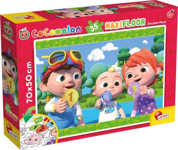 Lisciani CoComelon Puzzle Maxi 35 čísla 2v1 70x50 cm