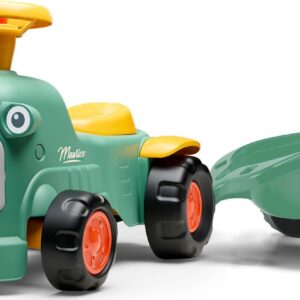 Falk traktor baby Maurice zelený vintage s přívěsem