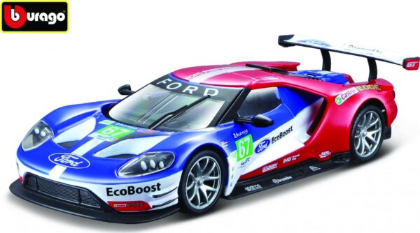 Bburago 1:32 Race DTM Ford GT Race car 2017 No.67 LeMans